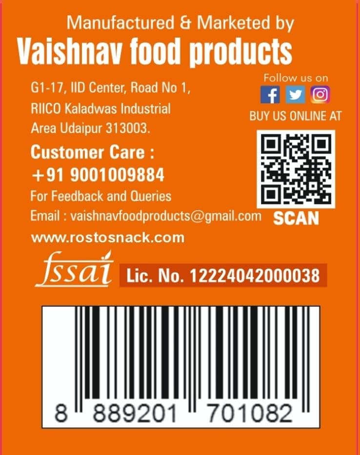 Rosto Cheese Mini Coin Khakhra, Roasted, No Palm Oil, No Artificial Colour, No Onion No Garlic, 200g (Pack of 2) Total 400g — image 3