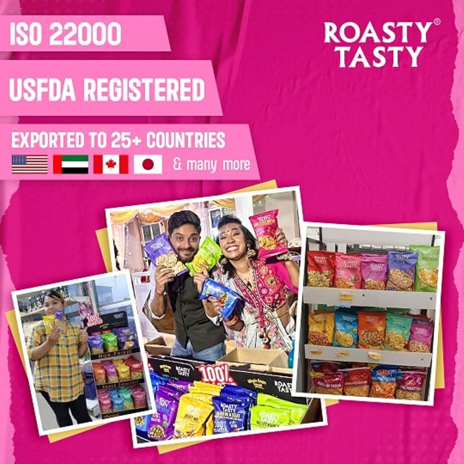 Roasty Tasty Cornflakes Mixture Roasted Namkeen 340g | Palm Oil Free Snack | Replacement of Fried Namkeen & Bhujiya | Ideal Millet Snack | Low Calorie Snacks - No Cholesterol, No Transfat Diet Mixture Millet Snacks Items | Roasted Chivda Cornflakes — image 5