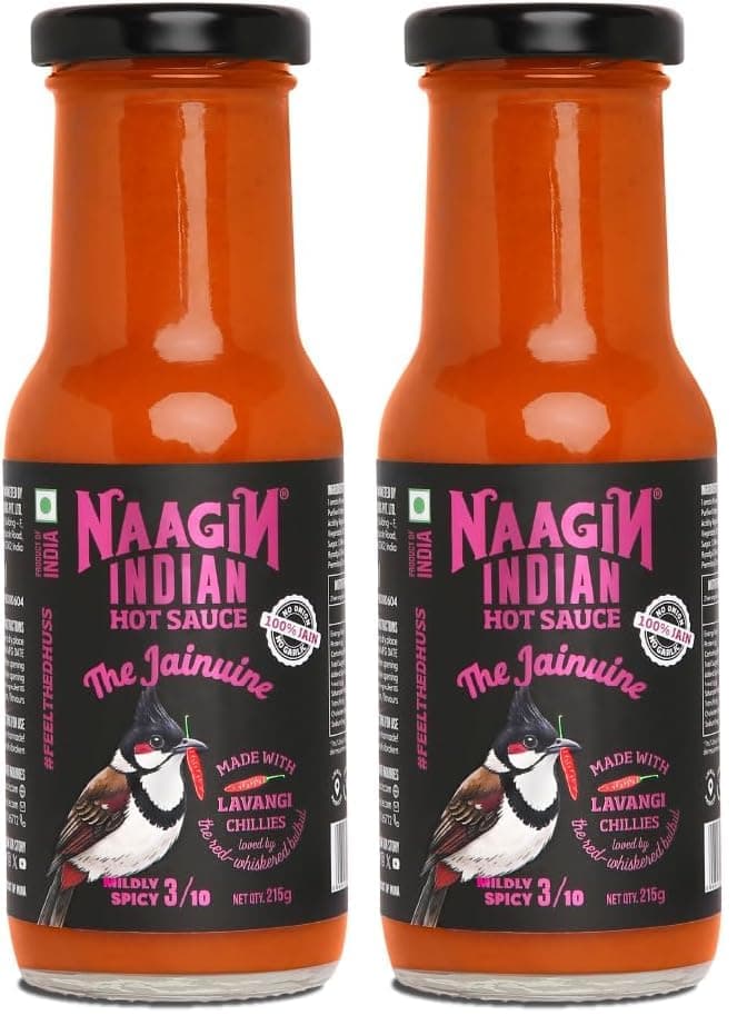 Naagin Jainuine Hot Sauce (215g) | Jain Friendly | No Onion, No Garlic | Mildly Spicy | Fruity & Balanced | Vegan | Dip, Cook | Perfect for Snacks, Indian Meals & Cooking — image 8