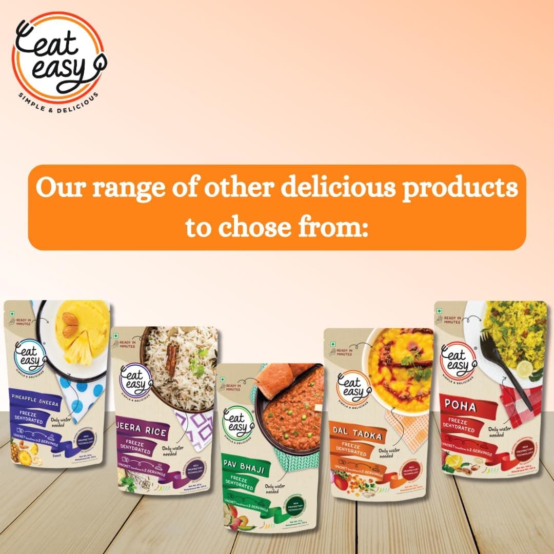 Eat Easy Ready To Eat jain Dal Makhani- 62gm (Pack of 6), Instant Food, Indian Meal, Travel Food, No Preservatives, No Added Artificial Colours & Flavours, Just Add Water and Cook — image 7