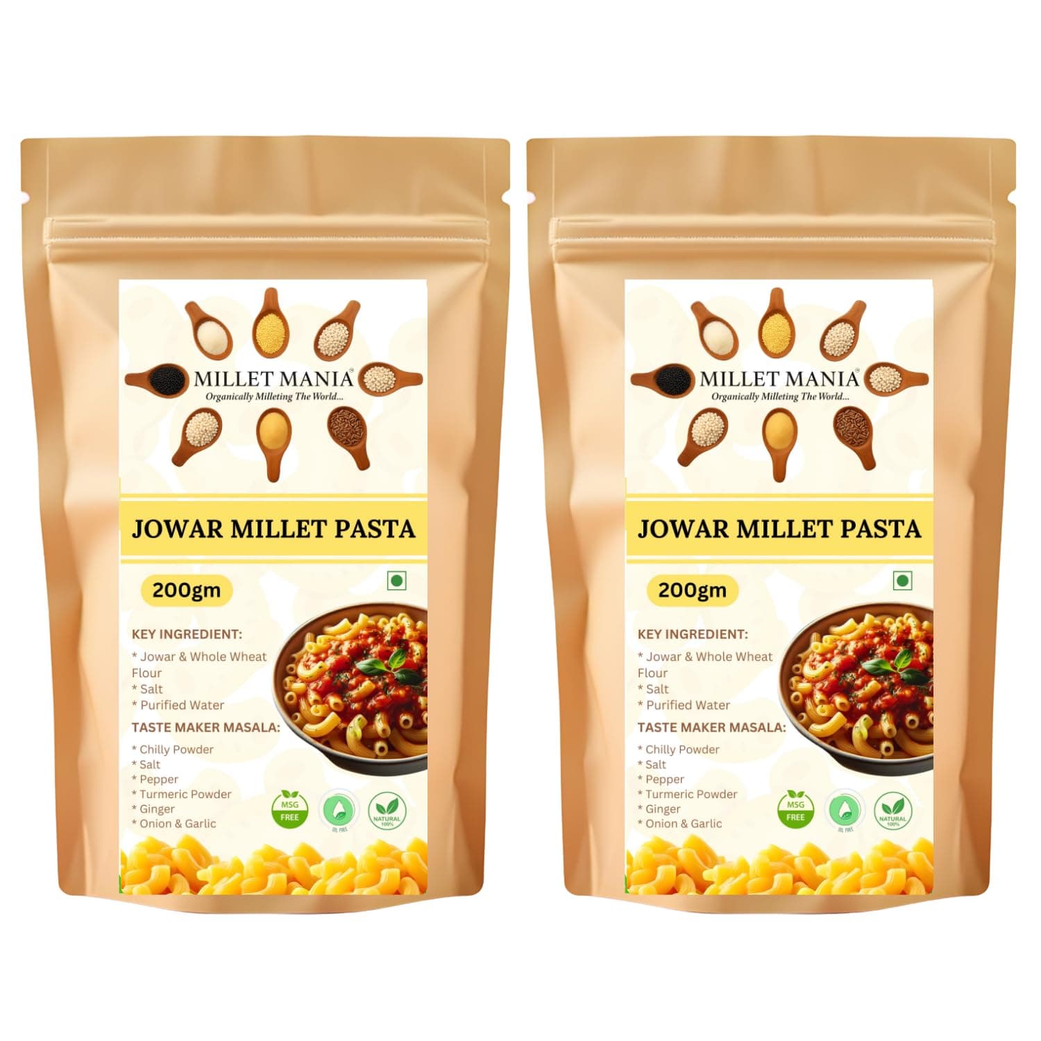 Millet Mania Jowar Pasta | Ready To Eat | Delicious And Healthy | With Vitamins And Iron (2)