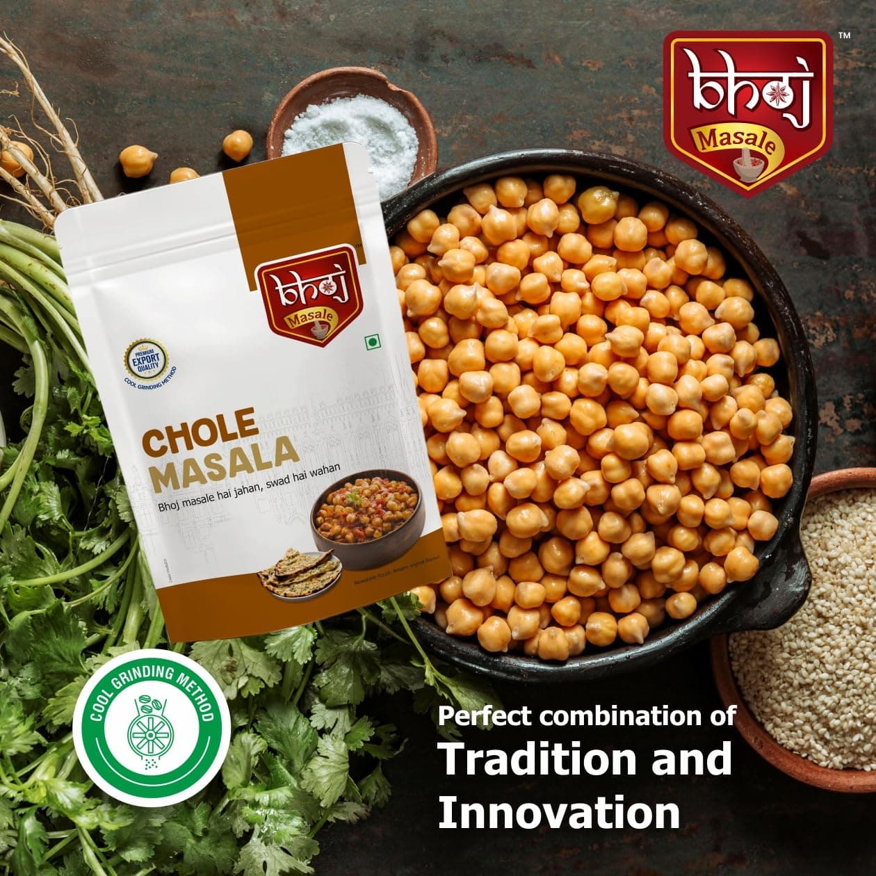 Bhoj Masale Chole Masala 200GM | Blended Spice With Natural Oils for Authentic Taste and Colour | For Healthy Delicious & Flavourful Cooking. No Colour, Preservatives, No Onion Garlic (Jain Masala) — image 7
