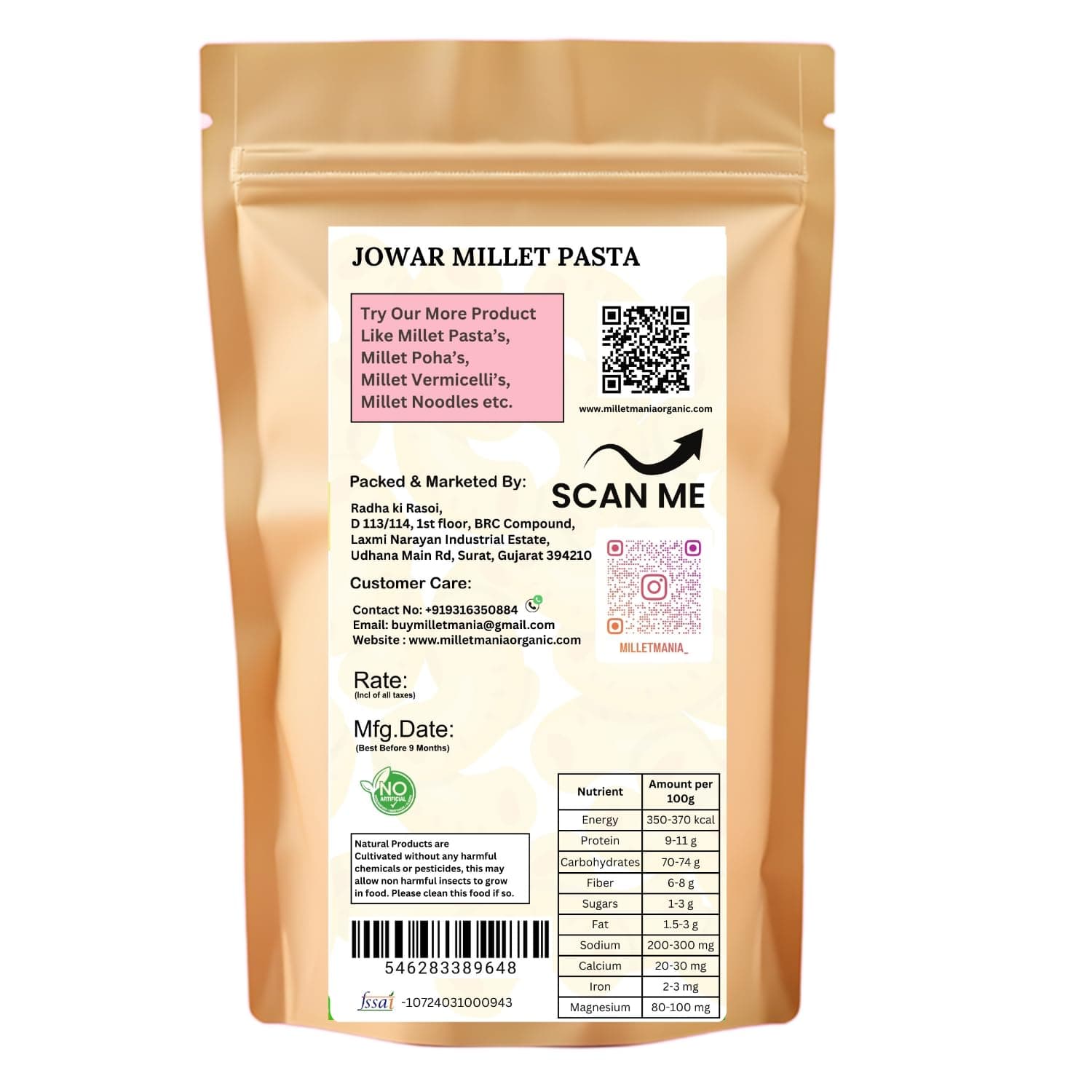Millet Mania Jowar Pasta | Ready To Eat | Delicious And Healthy | With Vitamins And Iron (2) — image 2