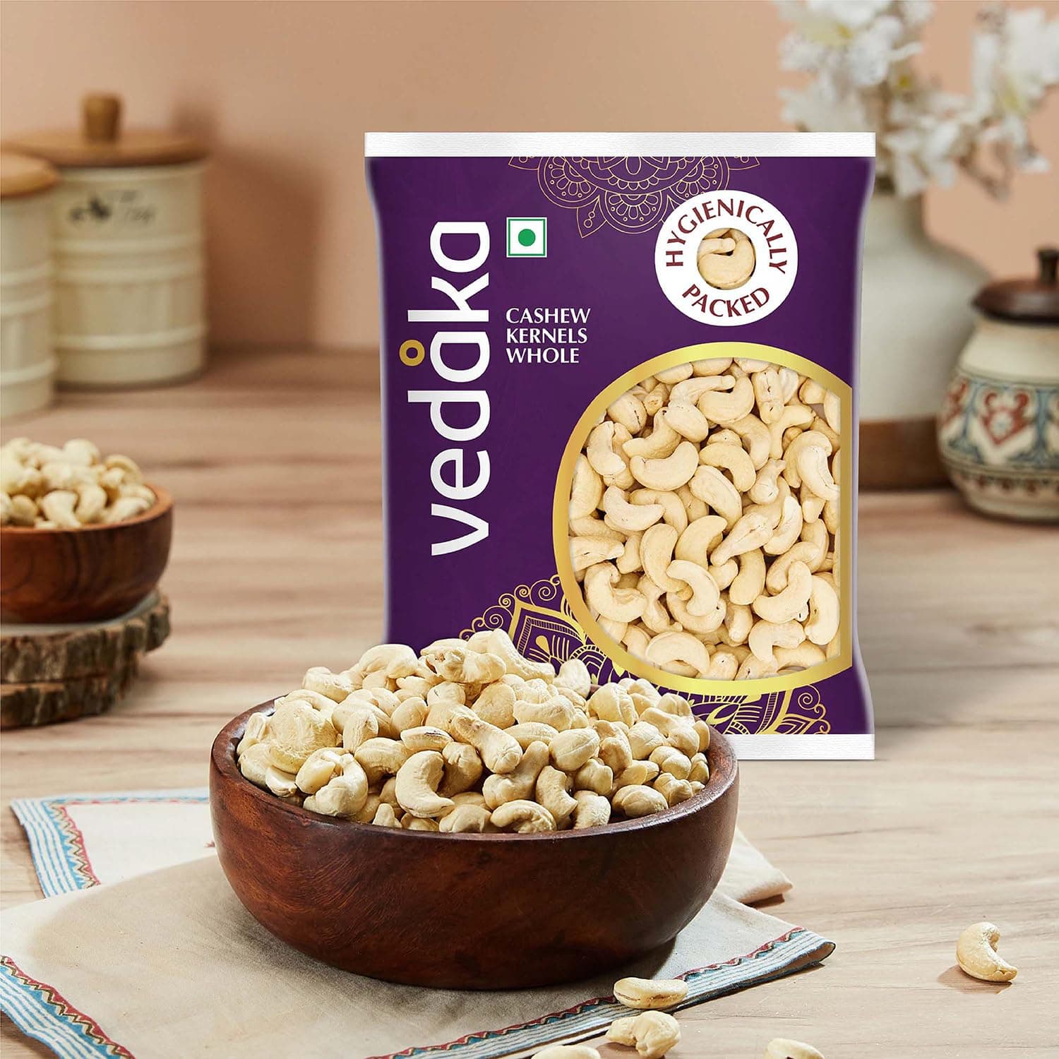 Amazon Brand - Vedaka Whole Cashews | 200 g | Grade W320 Kaju Nuts | Gluten-Free & Plant Based Protein | Firm Texture, Rich Taste | Healthy Snack — image 6