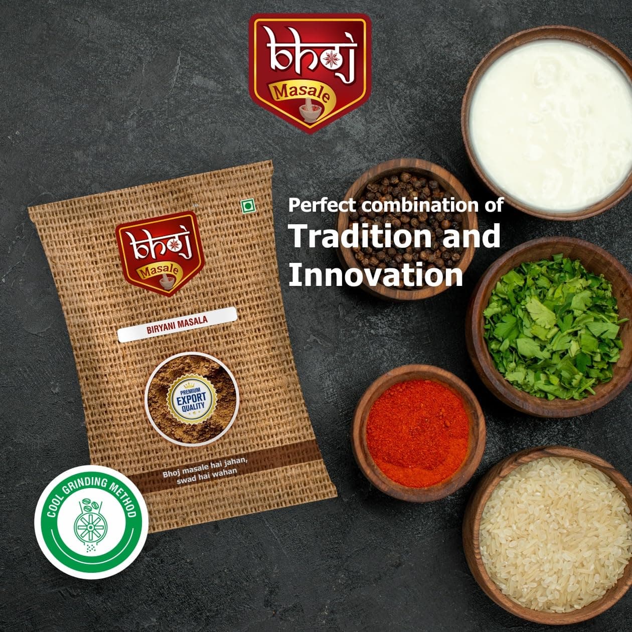 Bhoj Masale Chole Masala 100GM | Blended Spice With Natural Oils for Authentic Taste and Colour | For Healthy Delicious & Flavourful Cooking. No Colour, No Preservatives (Jain Masala) — image 4