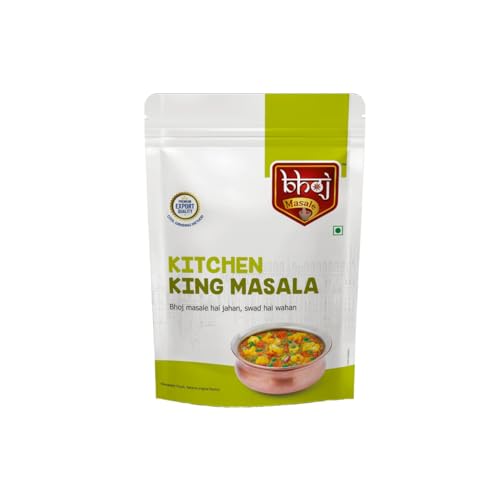 Bhoj Masale Kitchen King Masala 200GM | Exotic Indian Masala Spices | Essential for Any Kitchen Dish | Natural Spices Mix. No colour, no preservatives, No Onion & No garlic (Jain Friendly)