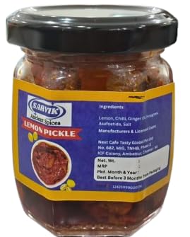 SARVIK Lemon Pickle 100g in Fresh | Homemade with No Onion or Garlic