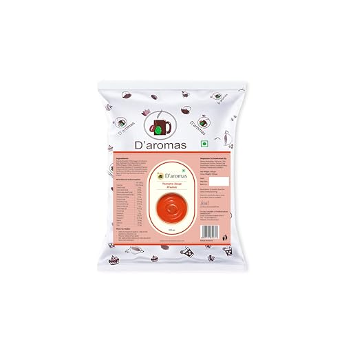 D'aromas Instant Jain Tomato Soup 4.5Kg, Instant Premix Powder With No Onion & No Garlic, Instant Mix Powder, Veg Soup, No Artificial Flavour & Colour (Each 500gm) (Pack Of 9)