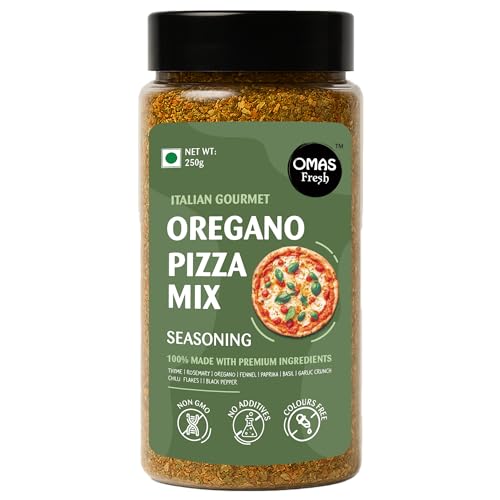 Omas Fresh Oregano Pizza Mix Seasoning | Italian Herb Seasoning Blend for Pizza, Pasta, Garlic Bread & More | 250g
