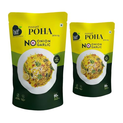 Instant Poha - Pack of 2 (90g Each) | Indian Breakfast Mix | Just Add Hot Water | No Added Preservatives | No Onion, No Garlic | Simple & Easy Meal Solution