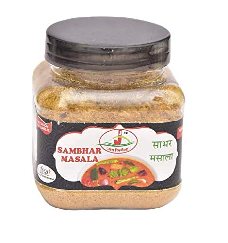 Jai Jinendra Spices & Masale Sambhar Masala No Onion No Garlic 100 gm Jar Packing Pack of 8 ||Pure Veg