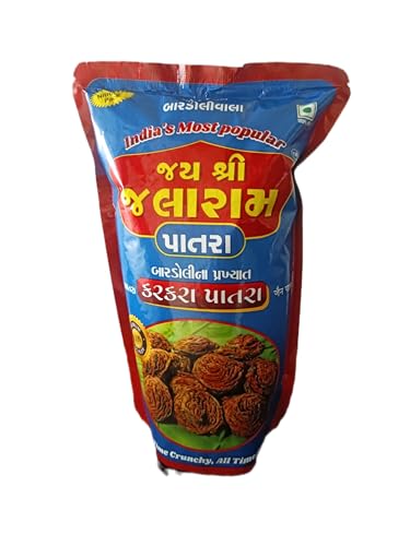 JAY SHREE JALARAM PATRA Jalaram Bardoli Dry Patra|Authentic Gujarati Snack|Crispy Gujarati Snack|250G|Vegetarian || Without Garlic(250 Gm,Jain)