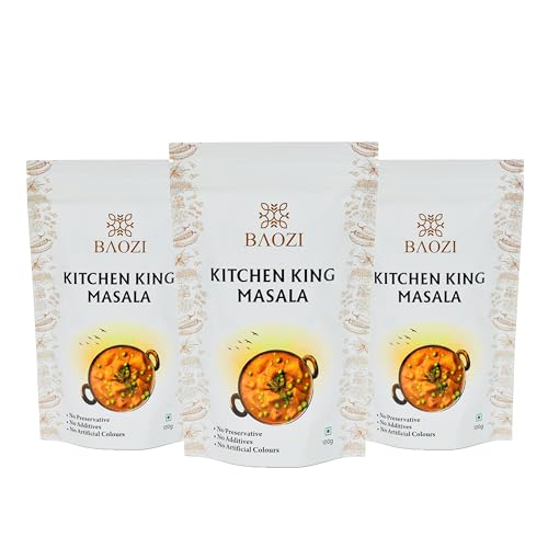 BAOZI Kitchen King Masala - 100% Pure & Aromatic Spice Blend | Perfect for Flavorful Vegetable Dishes, Curries & Indian Cooking | Pack of 3 (100g x 3)
