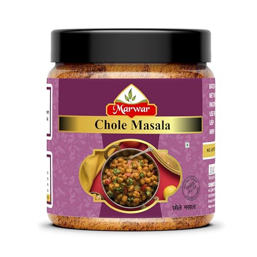 Marwar Chana Masala 400g | Chole Masala Powder | No Onion No Garlic | Authentic Indian Spice Blend | Rich & Flavorful Chickpea Curry Masala | Jar Pack