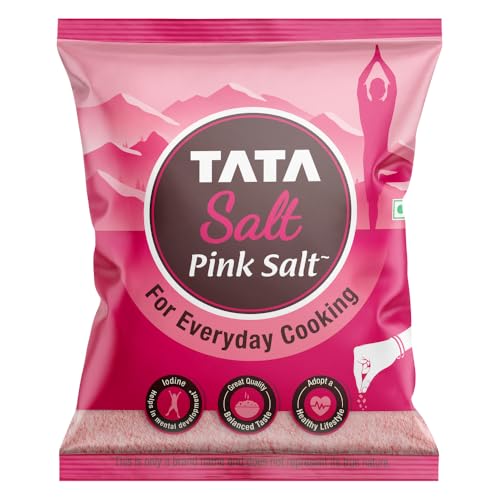 Tata Salt Pink Salt, 1kg, Rock Salt for Everyday Cooking, Sendha Salt