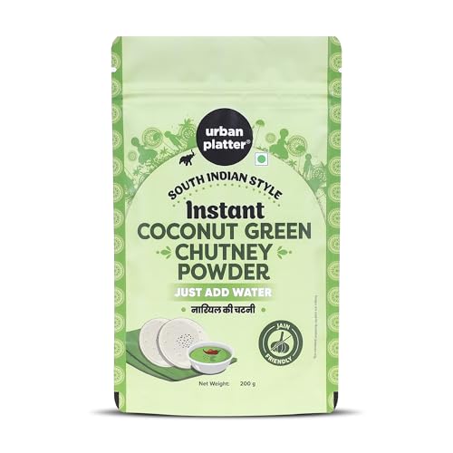 Urban Platter South Indian Style Instant Coconut Green Chutney Powder, 200g / 7oz [Nariyal ki Chutney, Just Add Water]