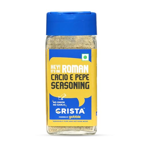 CRISTA Roman Cacio e pepe | Premium Herbs & Spices Blends | No Onion | No Garlic | Zero added Colours, Fillers, Additives & Preservatives | 40gms