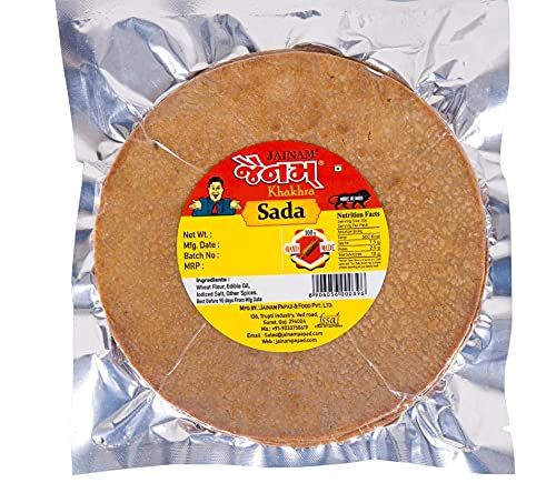 Jainam Handmade Sada Khakhra, 200g / Pack of 2