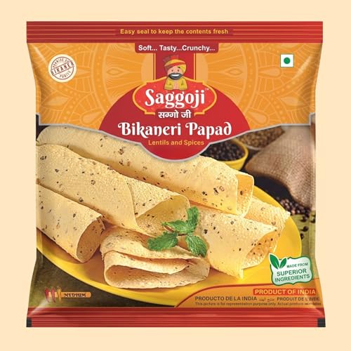 Saggo ji Moong dal Jain Papad 9"inch Handmade (400 g)