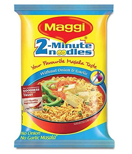 MAGGI Vegetarian No Onion No Garlic Noodles, 70Gm(Pack Of 5)