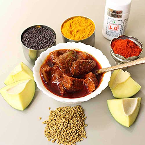 Jain - Mango/Avakaya Pickle Without Garlic - Super Delicious (Made for Jains) Aam Ka Achaar - Homemade and Handmade (250 Grams)